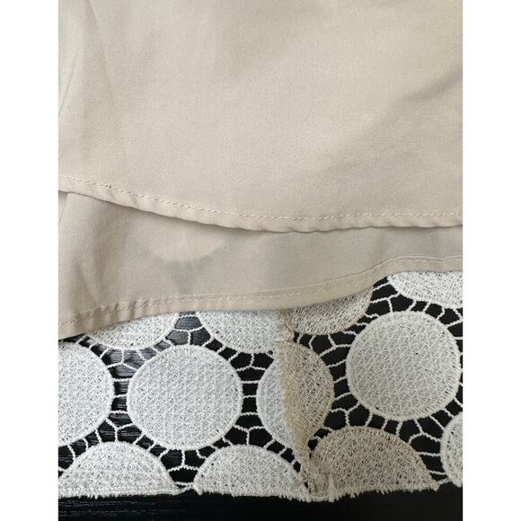 Shoshanna White Metallic Circle Lace Glengarry Cocktail Midi Dress Size 0 - Picture 10 of 15